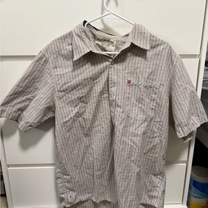 Men's Beige Checkered Shirt
